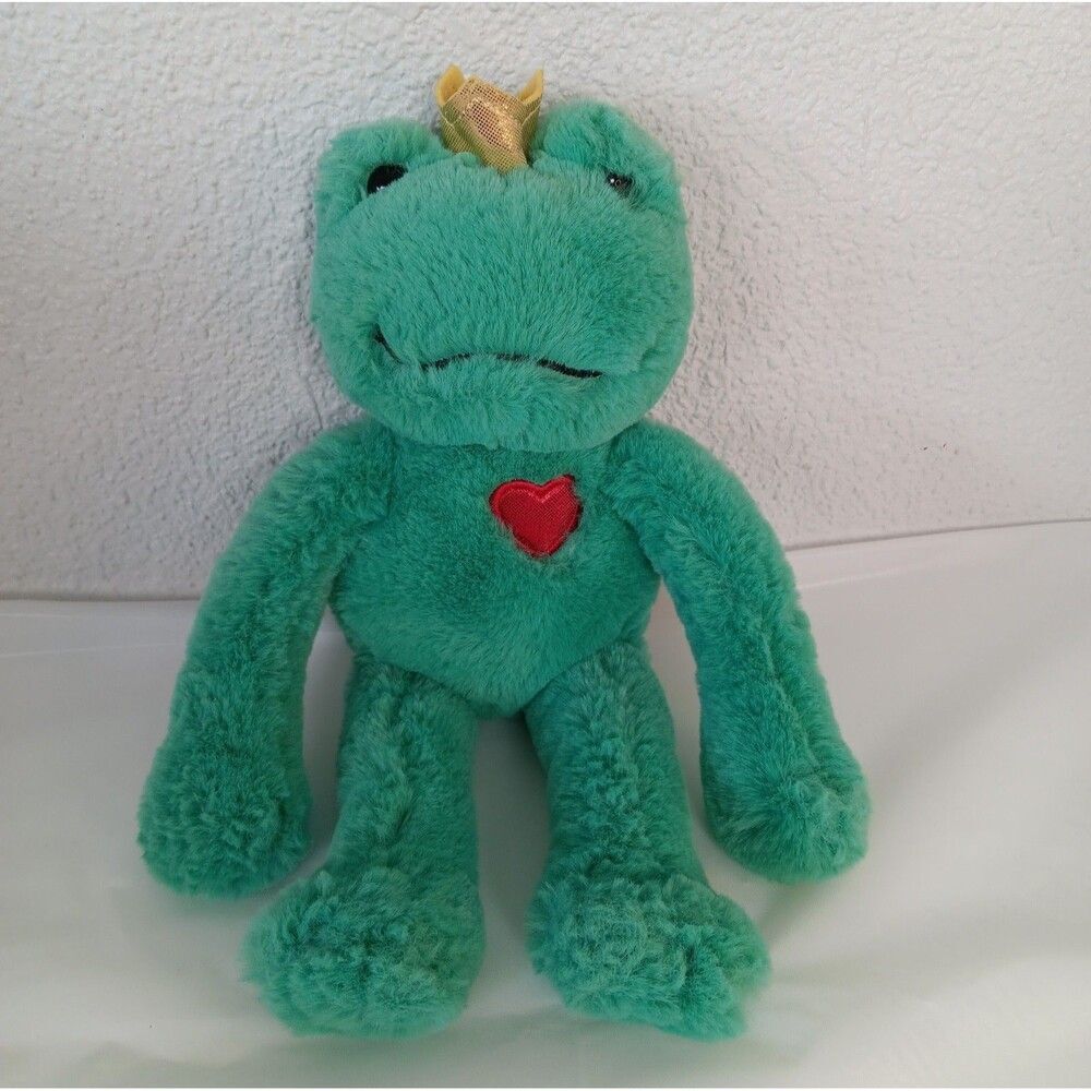 Aurora Valentines Frog Prince Plush Murphy Silky Soft Green Stuffed Animal